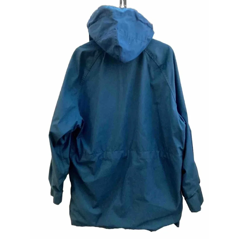 Vtg Woolrich Wool Blend Lined Parka Jacket Mens XL Blue Removable Hood USA Made - Picture 4 of 10